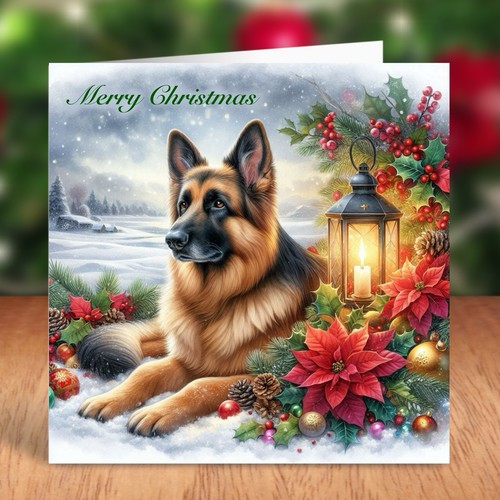 German shepherd dog christmas - shepherd,