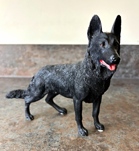 Black alsatian german shepherd - black,