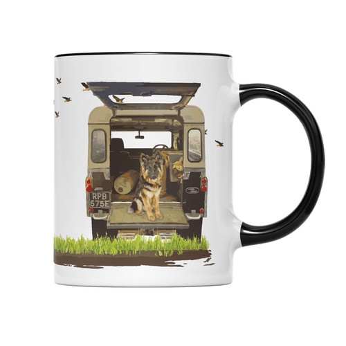 German shepherd land - german, mug