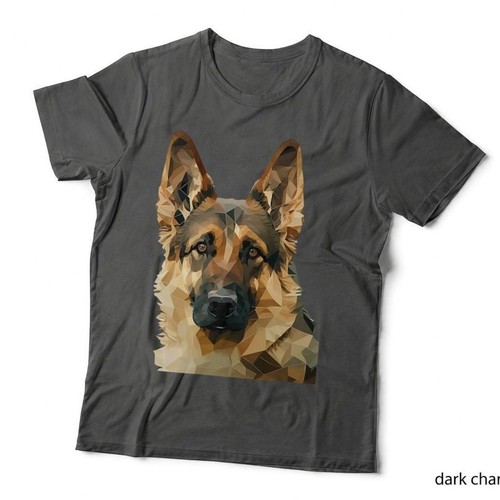 Cute german shepherd polygon - cute,