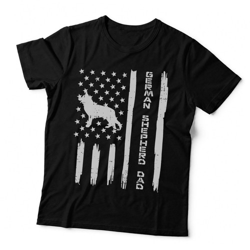 German shepherd dad flag - german,