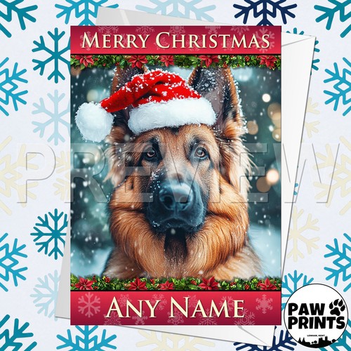 German shepherd christmas - german,