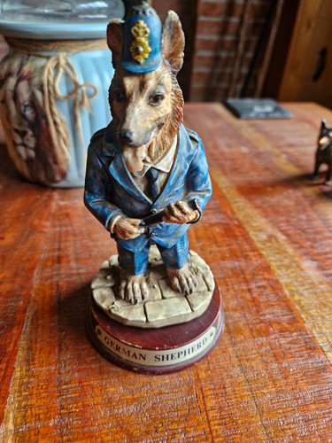 German shepherd dog figurine - german,