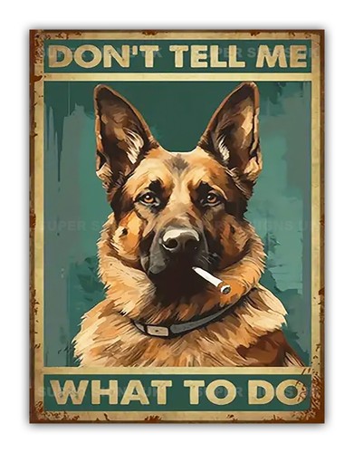 Funny german shepherd dog - german, "