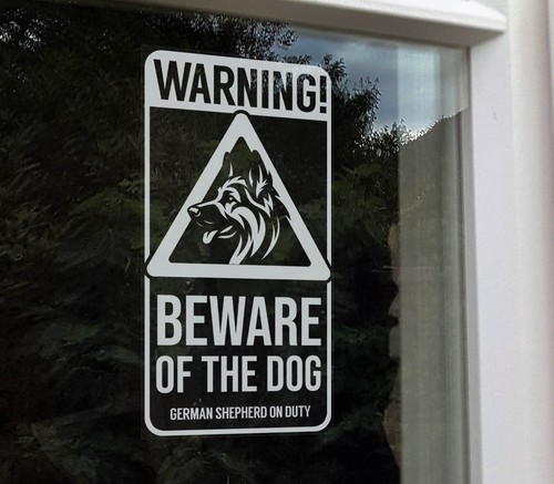 Warning beware the dog - warning:,