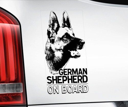 German shepherd car sticker - car,