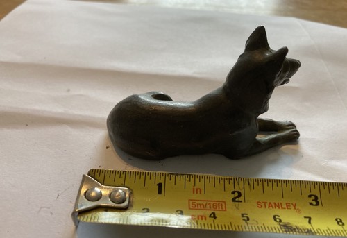 German shepherd metal statue - german,