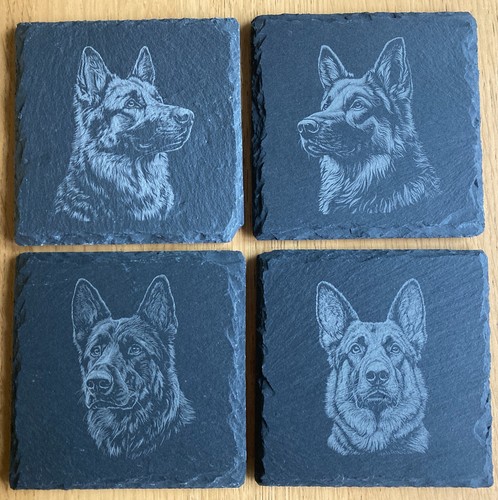 Engraved slate coasters - coasters,