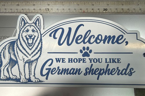 German shepherd sign - german,