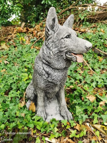 German shepherd dog statue - dog,