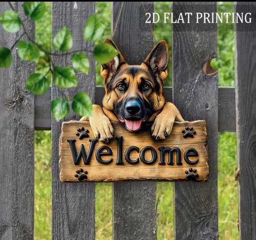 German shepherd dog welcome - german,