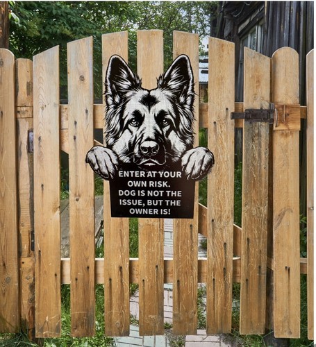German shepherd gate sign - gate,