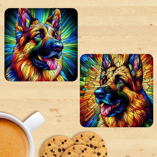 German shepherd dog stained - dog,