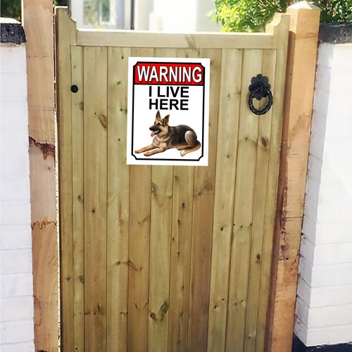 Warning live here german - warning,