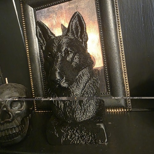 German shepherd bust - bust, memorial