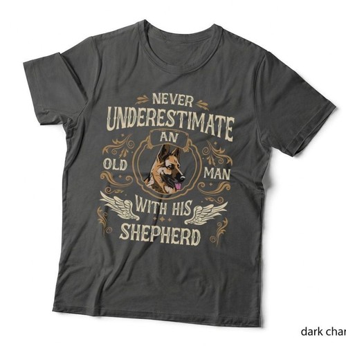 German shepherd dog old - dog, man