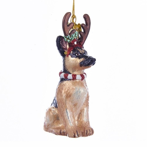 Glass dog german shepherd - glass,