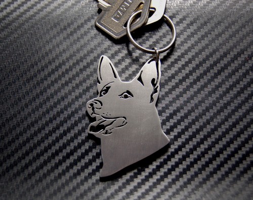Alsatian dog keyring - dog,