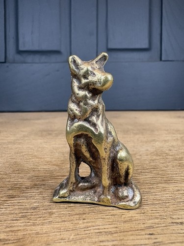 Vintage brass german shepherd - vintage,