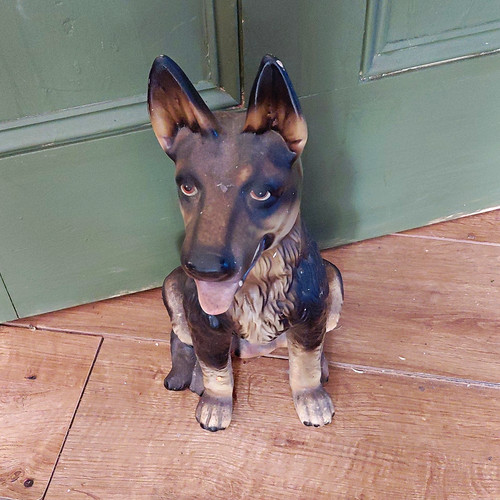 Ceramic german shepherd dog - ceramic,