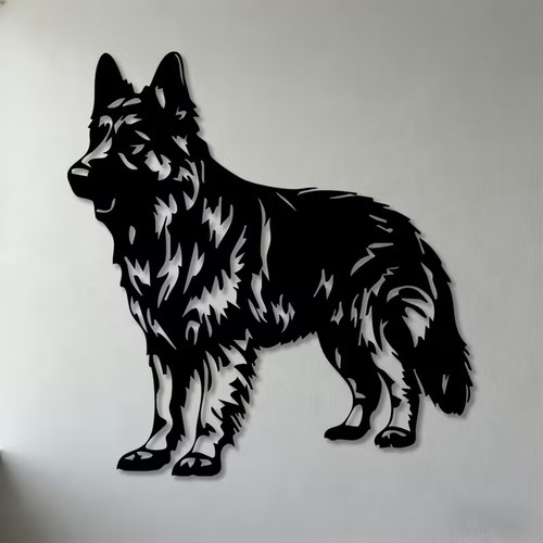 German shepherd metal wall art - wall,