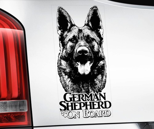 German shepherd car - german, sticker
