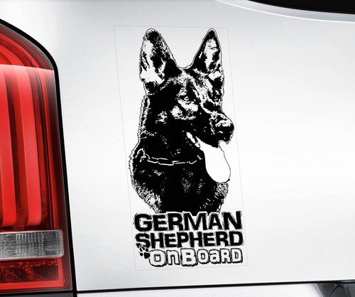 German shepherd car sticker - car,