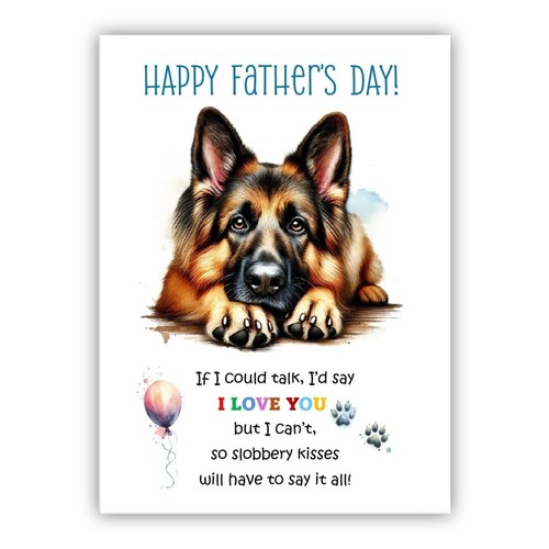 Father day german shepherd - father's,