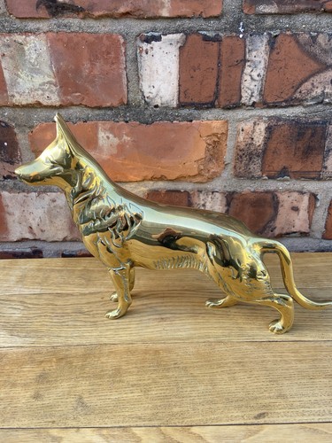 Vintage brass german shepherd - german,