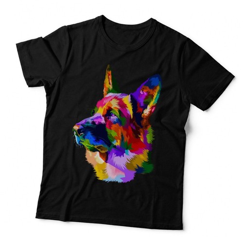 Colorful german shepherd - german, tee