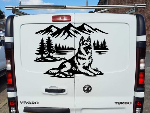 Dog german shepherd car - dog,