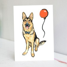 German Shepherd Birthday Card