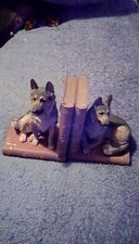 German shepherd dog bookends