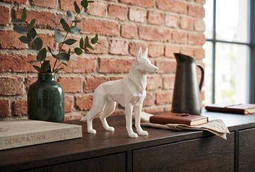 German shepherd sculpture - german, –