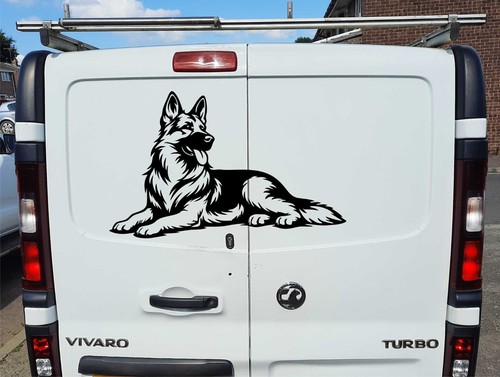 Dog german shepherd car - shepherd,