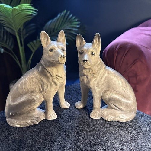 Vintage pair alsatian german - alsatian,