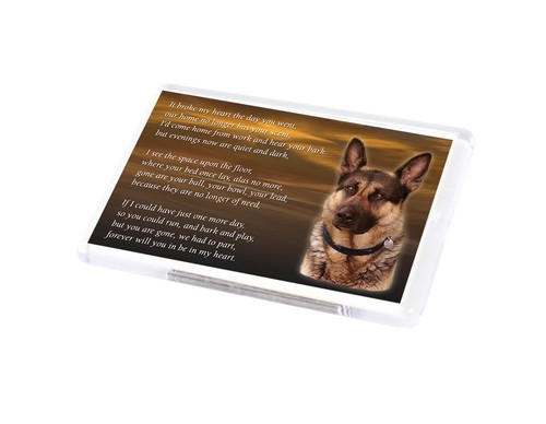 German shepherd dog - shepherd, fridge
